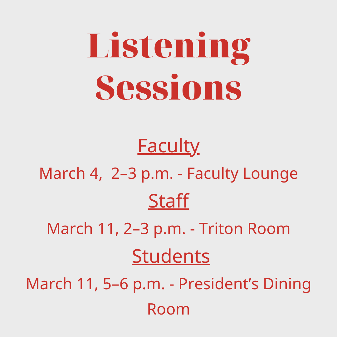 Upcoming dates for listening sessions